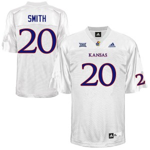 Mens University of Kansas #20 Bam Smith White Stitch Jersey 976961-195