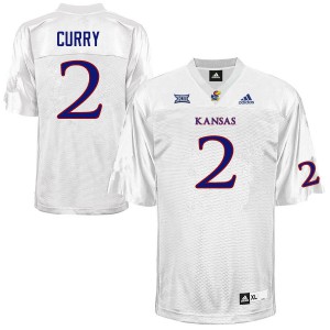 Mens University of Kansas #2 Boobie Curry White Stitched Jersey 802655-625