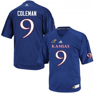 Men's Kansas #9 Day Day Coleman Royal College Jerseys 242308-423