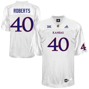 Men Kansas #40 Eric Roberts White Stitch Jersey 221653-228