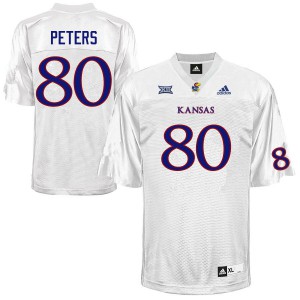 Men's Kansas #80 Jake Peters White Stitched Jersey 249104-169