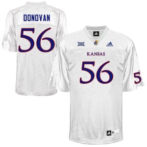 Men Kansas Jayhawks #56 Josh Donovan White Alumni Jersey 261759-847