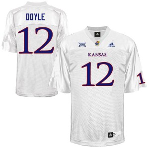 Mens Jayhawks #12 Kevin Doyle White Embroidery Jersey 204481-699