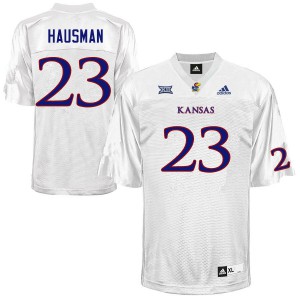 Mens University of Kansas #23 Malik Hausman White Player Jerseys 540138-239