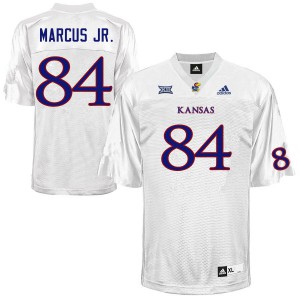 Men University of Kansas #84 Thomas Marcus Jr. White NCAA Jersey 221195-948