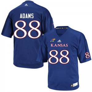 Men University of Kansas #88 Tre Adams Royal Official Jersey 920593-131