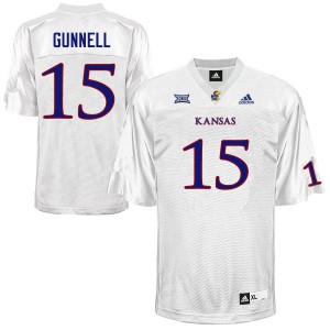 Men's Kansas #15 William Gunnell White Official Jerseys 693875-461