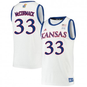 Men's Kansas Jayhawks #33 David McCormack White Basketball Jersey 294513-530