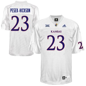 Men's Kansas Jayhawks #23 Amauri Pesek-Hickson White Embroidery Jerseys 630461-926