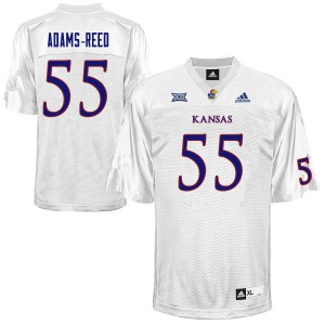 Mens Kansas Jayhawks #55 Armaj Adams-Reed White Embroidery Jersey 148196-367