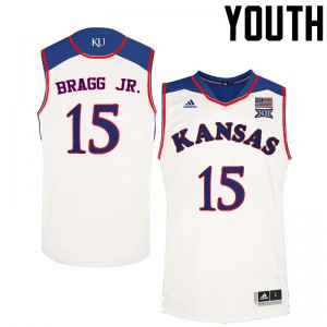 Youth University of Kansas #15 Carlton Bragg Jr. White High School Jerseys 594191-857