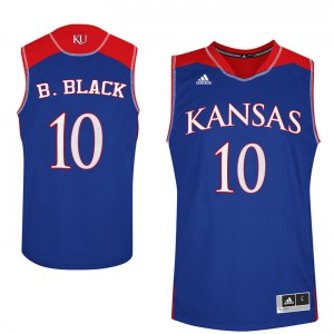 Mens Kansas #10 Charles B. Black Royal Basketball Jersey 431341-941