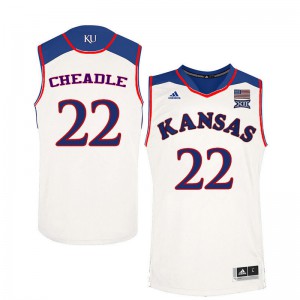 Mens Kansas #22 Chayla Cheadle White Alumni Jersey 138368-796