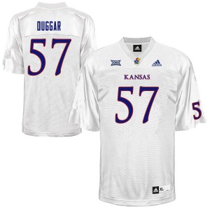 Mens Kansas Jayhawks #57 Emory Duggar White College Jerseys 143823-725