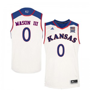 Mens Kansas #0 Frank Mason III White Stitch Jersey 520930-816