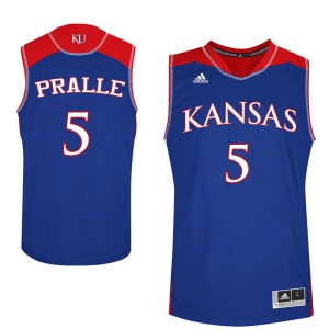 Men's Kansas #5 Fred Pralle Royal Stitch Jerseys 131559-140