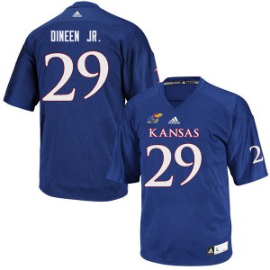 Men University of Kansas #29 Joe Dineen Jr. Royal Football Jerseys 578858-602