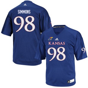 Men Kansas Jayhawks #98 KeyShaun Simmons Royal Football Jersey 337079-988