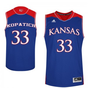 Mens University of Kansas #33 Kylee Kopatich Royal Basketball Jersey 478072-385
