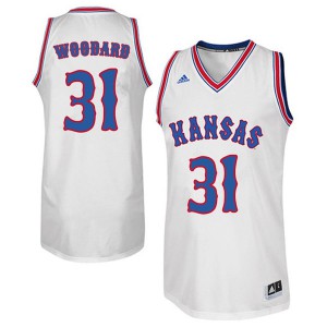 Men's University of Kansas #31 Lynette Woodard White Retro Throwback Basketball Jersey 392330-231