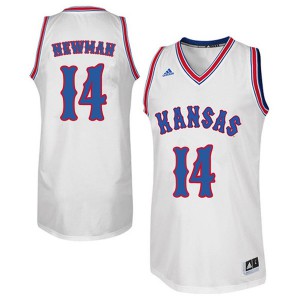 Men's University of Kansas #14 Malik Newman White Retro Throwback Official Jersey 899920-668