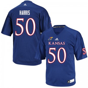 Mens Kansas #50 Marcus Harris Royal Stitch Jerseys 713134-928