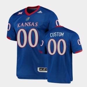 Mens Kansas Jayhawks #00 Custom Royal Stitched Jerseys 527965-371