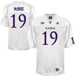 Men's University of Kansas #19 Steven McBride White Stitched Jersey 202232-655