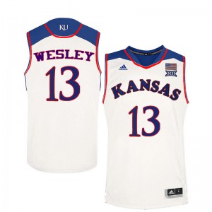 Men Kansas #13 Walt Wesley White Stitched Jersey 787790-345