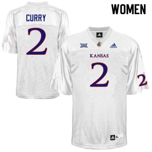 Women University of Kansas #2 Boobie Curry White Embroidery Jersey 610890-140