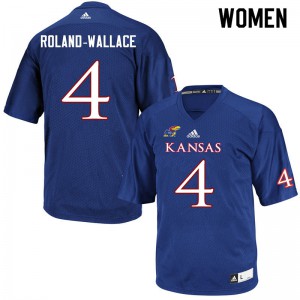 Women Kansas #4 Christian Roland-Wallace Royal Alumni Jerseys 216213-121