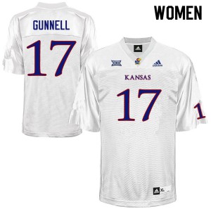 Women Kansas #17 Grant Gunnell White Embroidery Jerseys 632214-254