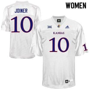 Womens Kansas Jayhawks #10 Jamarye Joiner White Embroidery Jersey 872688-227