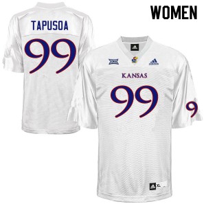Women Kansas #99 Myles Tapusoa White College Jerseys 280413-917