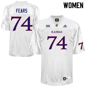Womens Kansas Jayhawks #74 Paiton Fears White High School Jerseys 578123-344
