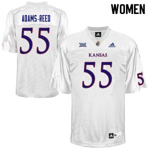 Women's Jayhawks #55 Armaj Adams-Reed White College Jersey 969795-922