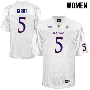 Womens Kansas #5 Gabe Garber White Alumni Jerseys 444109-573