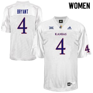 Women Kansas Jayhawks #4 Jacobee Bryant White Stitched Jersey 891132-555