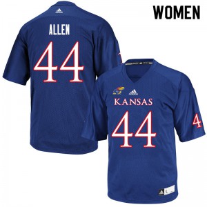 Women Kansas #44 Tabor Allen Royal Alumni Jersey 569870-581