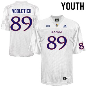 Youth University of Kansas #89 Brice Vooletich White Alumni Jerseys 890760-362