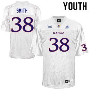 Youth Kansas Jayhawks #38 Dante Smith White Football Jersey 963698-931