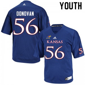 Youth Kansas #56 Josh Donovan Royal Stitch Jerseys 829356-594