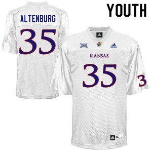 Youth Kansas Jayhawks #35 Karl Altenburg White Official Jerseys 107005-387