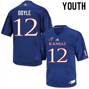 Youth University of Kansas #12 Kevin Doyle Royal Player Jerseys 601026-325