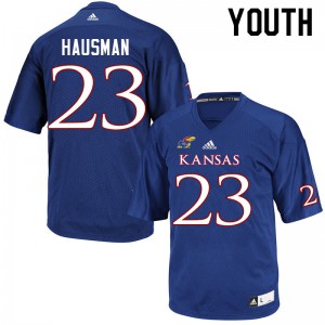 Youth Kansas Jayhawks #23 Malik Hausman Royal High School Jerseys 175535-775