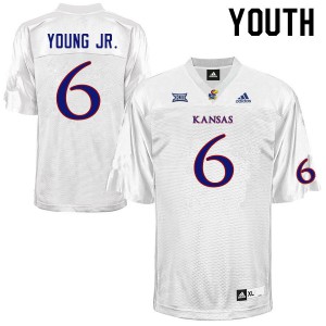Youth University of Kansas #6 Scottie Young Jr. White College Jerseys 288515-164