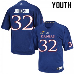 Youth Kansas #32 Terrence Johnson Royal Official Jersey 180176-936