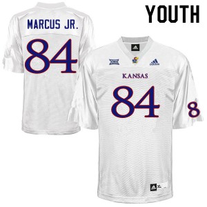 Youth Kansas Jayhawks #84 Thomas Marcus Jr. White University Jerseys 200902-473