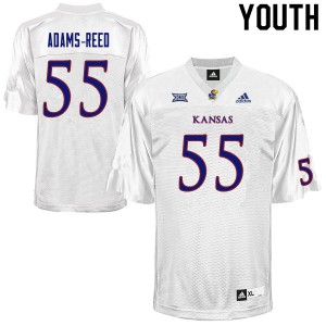 Youth Kansas #55 Armaj Adams-Reed White Stitched Jerseys 162549-981