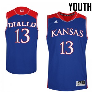 Youth Kansas #13 Cheick Diallo Royal College Jersey 754825-622